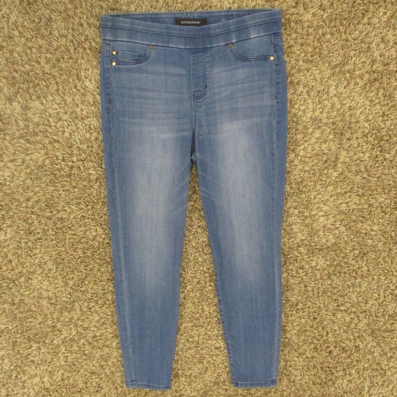 Liverpool Jeans Women's 10 Baxter Ankle Legging Pull On‎ Stretch High Rise Denim - Picture 1 of 9